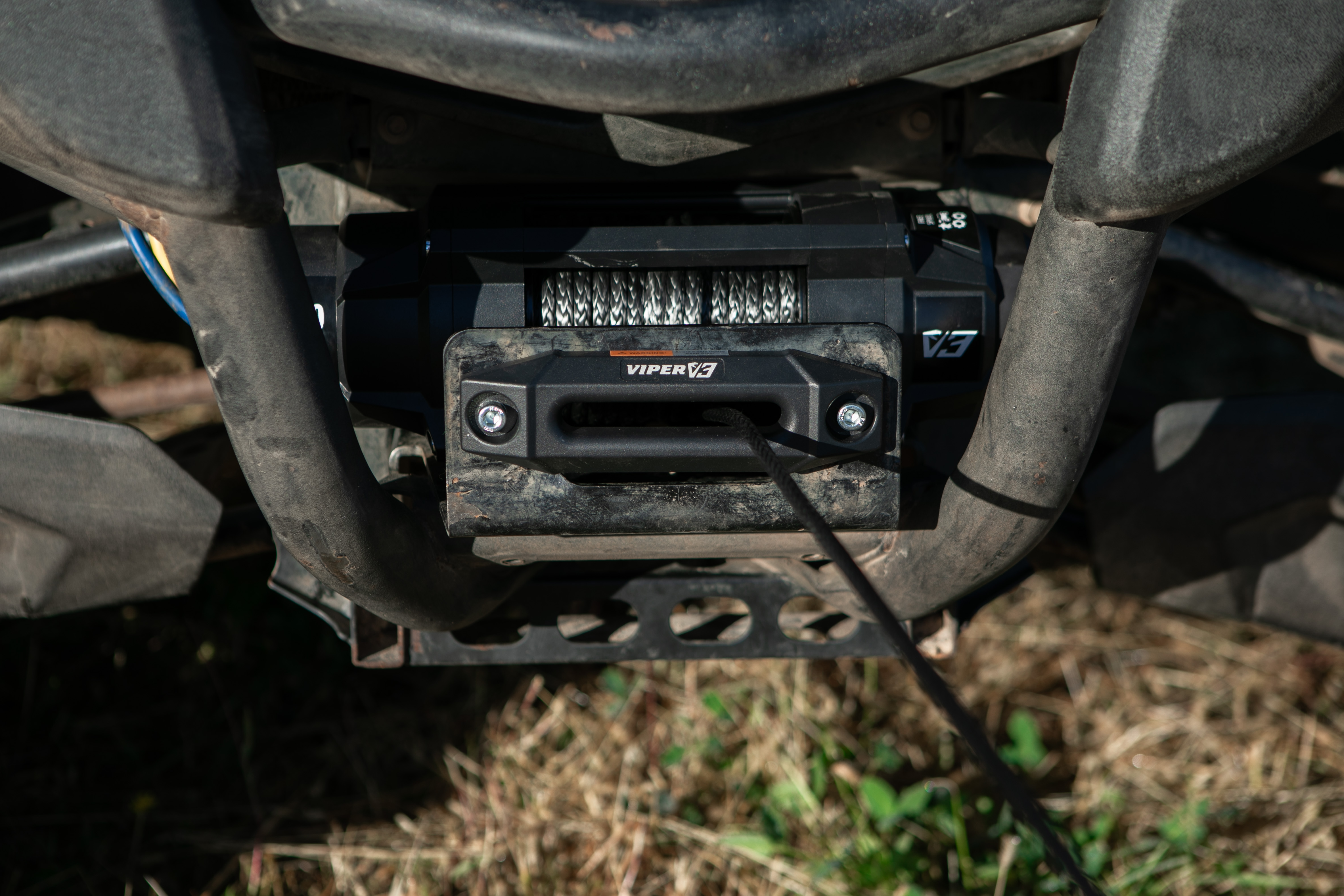 thumbnail video image 2 of MOTOALLIANCE® Viper V3 4500lb UTV/ATV Winch with 40 feet Blue Synthetic Rope, 2 of 9