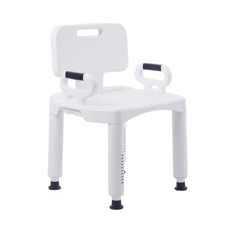 thumbnail video image 2 of McKesson Plastic Bath Bench with Removable Back, 21.25" Seat Width, 350 lbs Weight Capacity, 1 Ct, 2 of 5