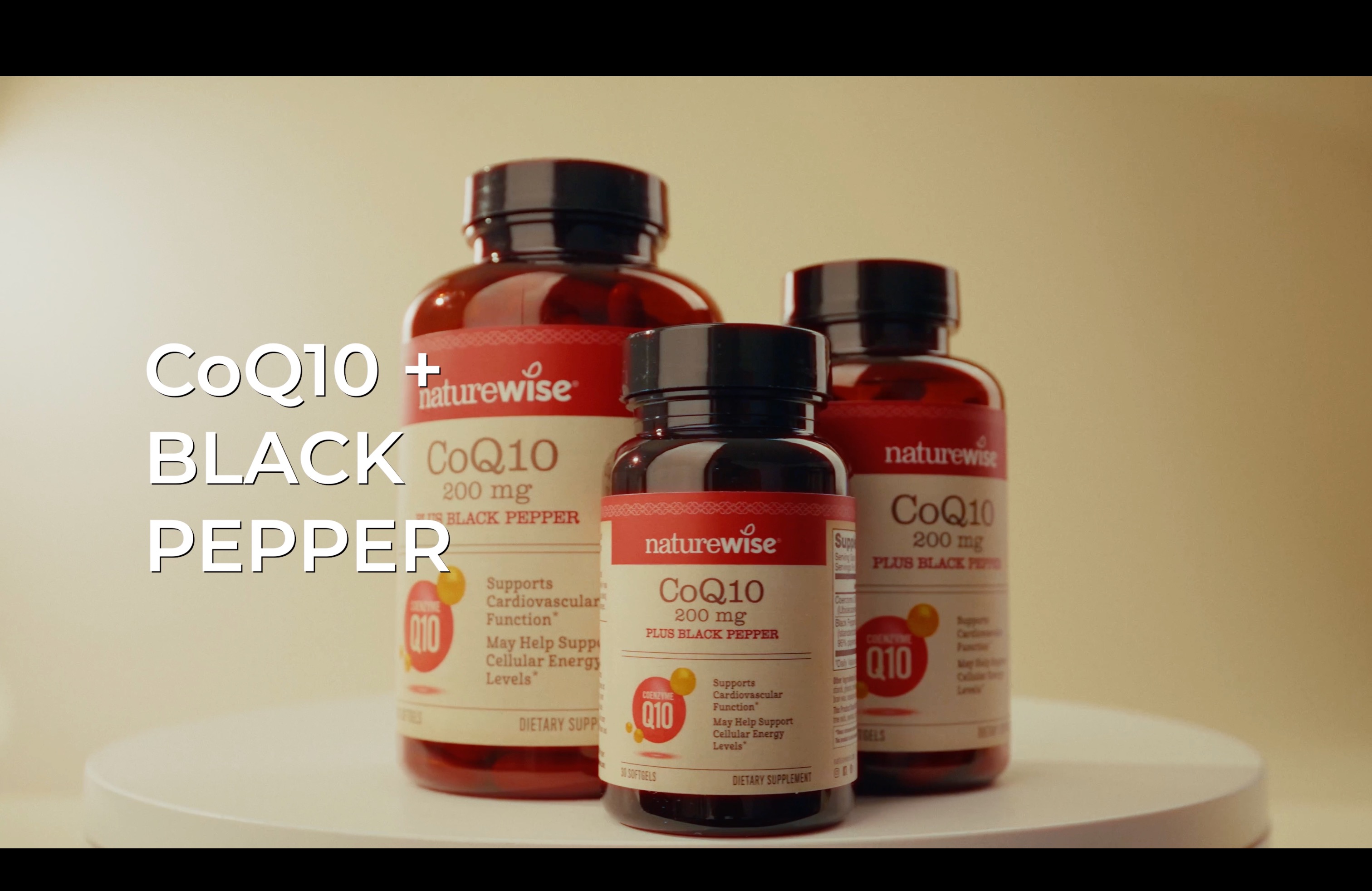 thumbnail video image 2 of NatureWise CoQ10 200mg + Black Pepper, High Absorption - 90 Softgels[90-Day Supply], 2 of 12