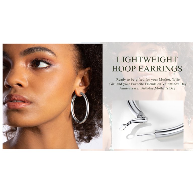 18K Gold Hoop Earrngs Twst Desgn Hypoallergenc Nckel Free Ttanum