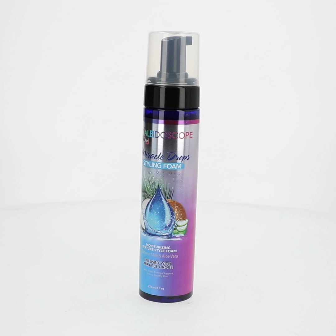 Kaleidoscope Miracle Drops Styling Foam, 8 fl oz, Moisturizing