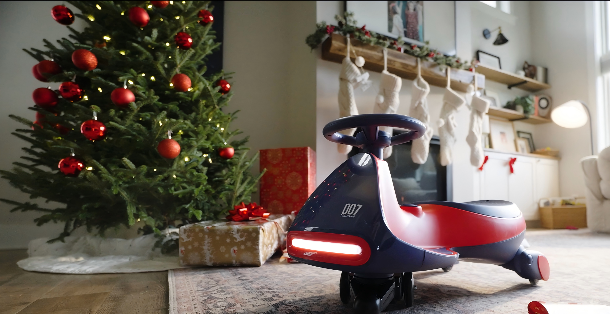 thumbnail video image 2 of FanttikRide 12V N7 Pro Electric Wiggle Car with Pedal, 2-in-1 Kids Ride On Toy, Rechargeable Battery, 2-Speed, Anti-Rollover, Flashing Wheels, Bluetooth Music, for Ages 3+, 150 lbs, Green, 2 of 11