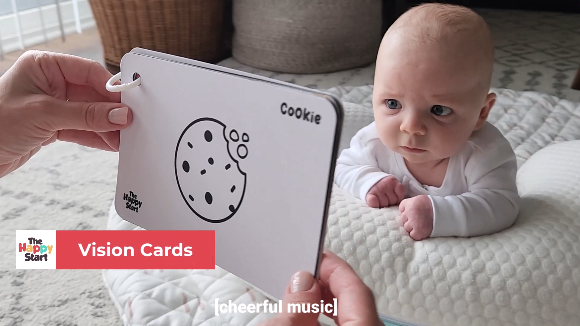 thumbnail video image 2 of The Happy Start High Contrast Vision Flash Cards, 23 Count, 1 Pack (English & Chinese), 2 of 8