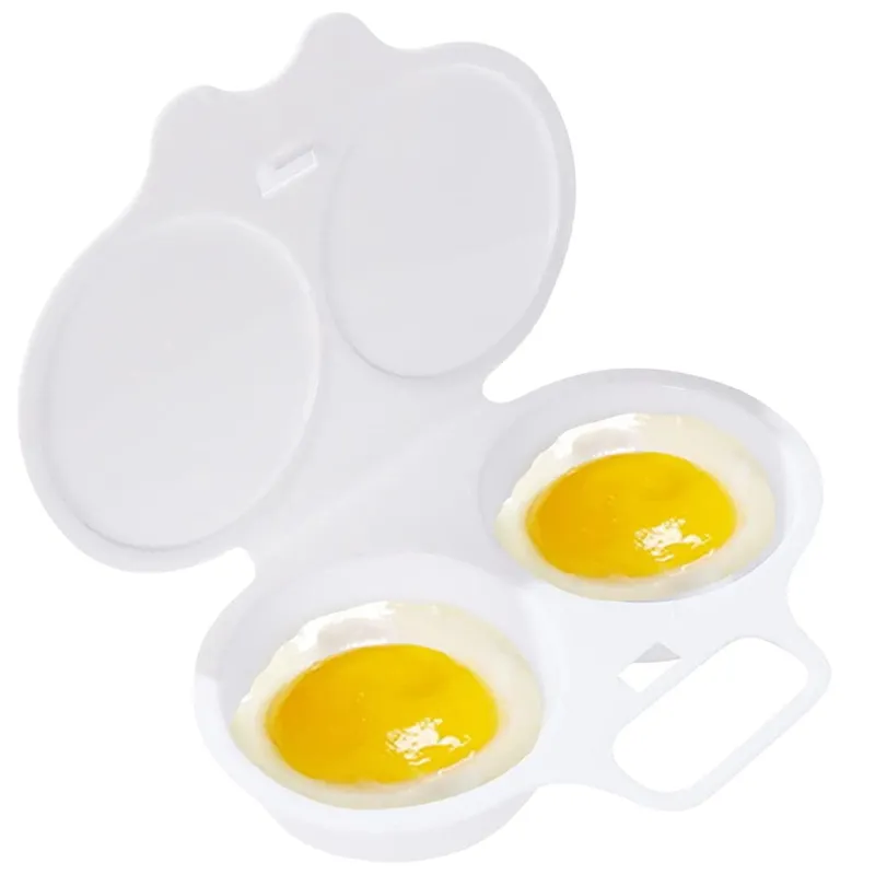 thumbnail video image 2 of Cuisinish Egg Cup Mold - 1/2pc Food Grade Plastic Microwave Egg Steamer, Convenient Kitchen Cooking Mold, Egg Poacher and Fried Egg Tool for Breakfast, 2 of 6
