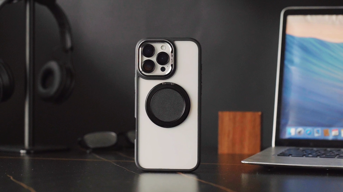 thumbnail video image 2 of NGB SUPREMACY For iPhone 16 Pro Max Phone Case Built-In Kickstand Ring Holder Magnetic Car Mount Military-Grade Shockproof Protective Clear iPhone 16 Pro Max Case Cover, 2 of 9