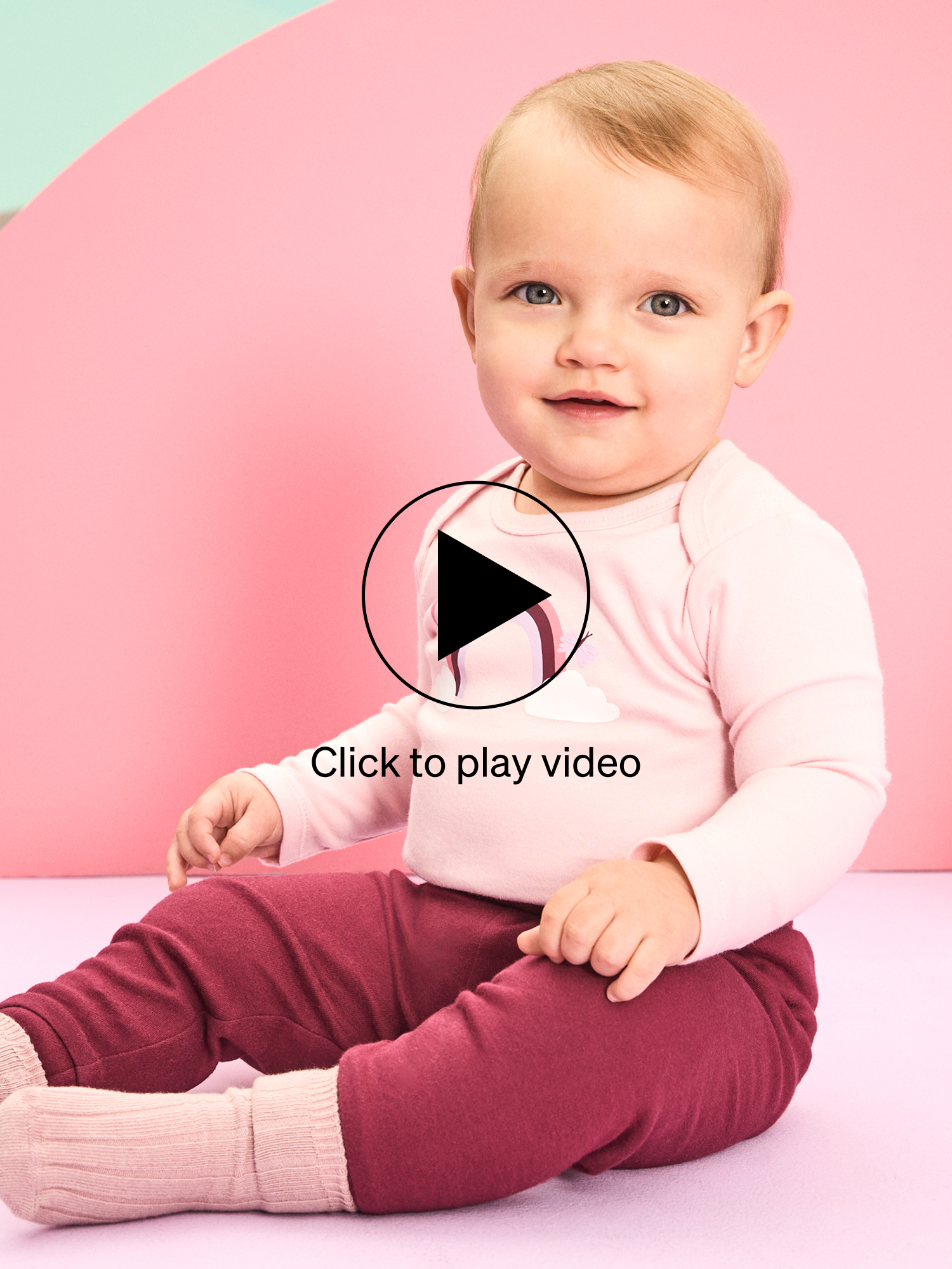 thumbnail video image 2 of Garanimals Newborn & Baby Girl 100% Cotton Long Sleeve Bodysuits, Sizes 0–24M, 4-Pack, 2 of 9