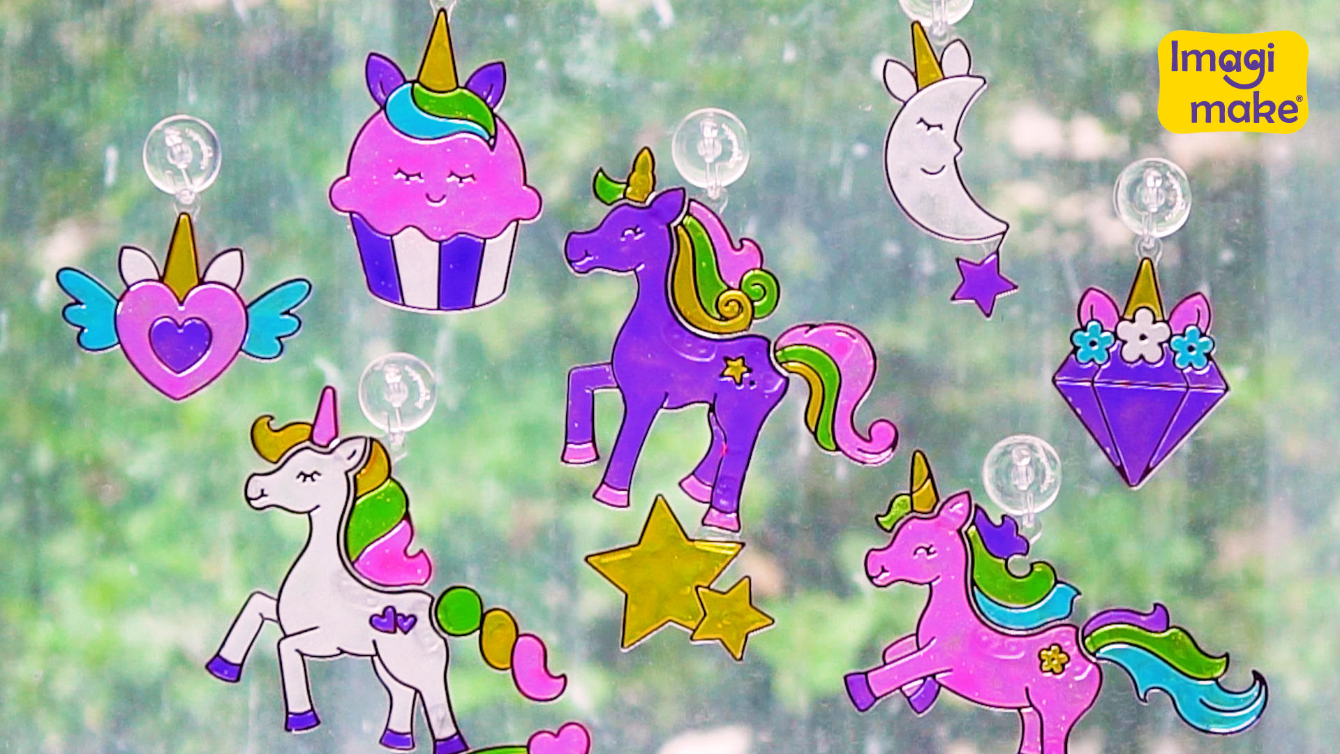 thumbnail video image 2 of Imagimake Window Art Unicorn | DIY Suncatcher Kit | Arts & Crafts for Kids | Gifts for Girls 5+, 2 of 9