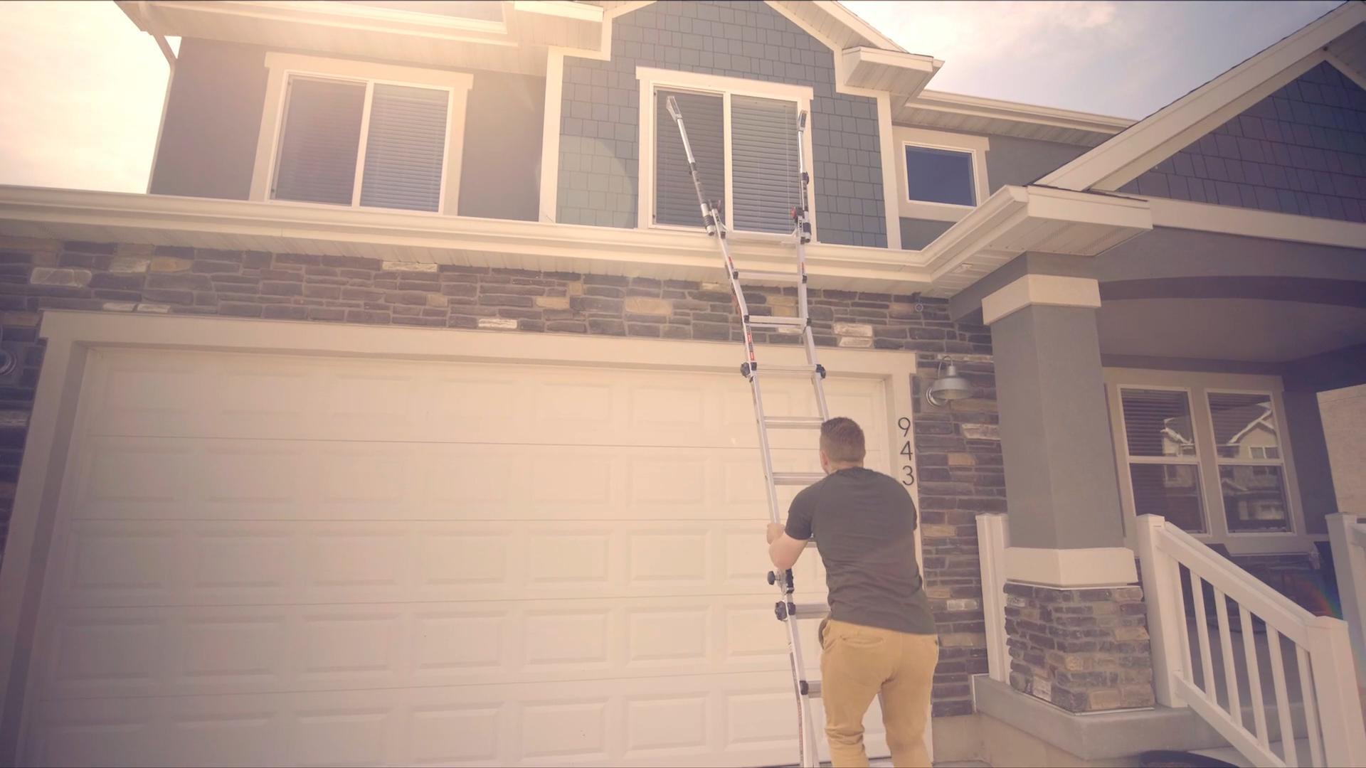 thumbnail video image 2 of 22 FT Little Giant Ladder, 5-in-1 Aluminum Multi Position Ladder with Wheels, 5 Step Folding Telescoping Ladder, Tall Ladders for Home Ceilings, Indoor Outdoor Professional Use, 330lb Load, 2 of 11
