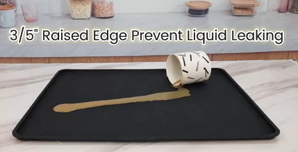 thumbnail video image 2 of Silicone Coffee Mat, Heavy Duty Silicone Coffee Maker Mat with Raised Edge, 19.7”x15” Counter Protector Tray, 2 of 6