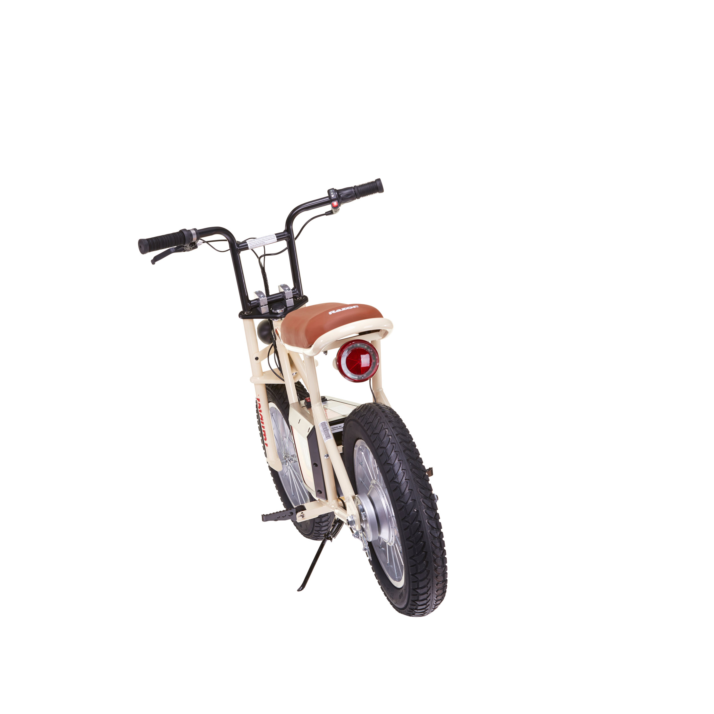 Razor Rambler 16 – 36V Electric Minibike with Retro Style, Up to 15.5 MPH,  Up to 11.5 Miles Range, W…See more Razor Rambler 16 – 36V Electric Minibike