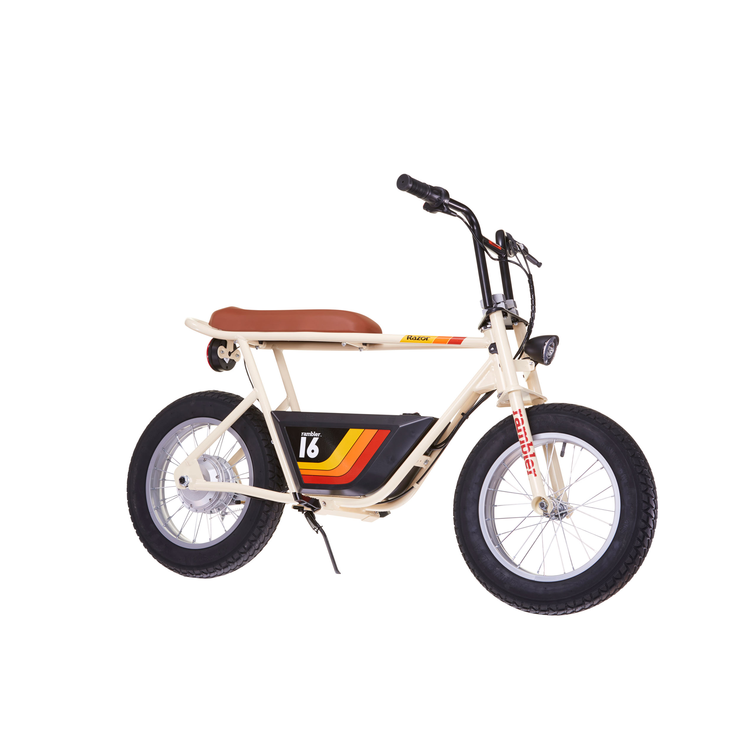  Razor Rambler 16 – 36V Electric Minibike with Retro Style, Up  to 15.5 MPH, Up to 11.5 Miles Range, Wide, Rugged 16 Air-Filled Tires,  Powerful 350 Watt Hub-Driven Motor : Everything Else