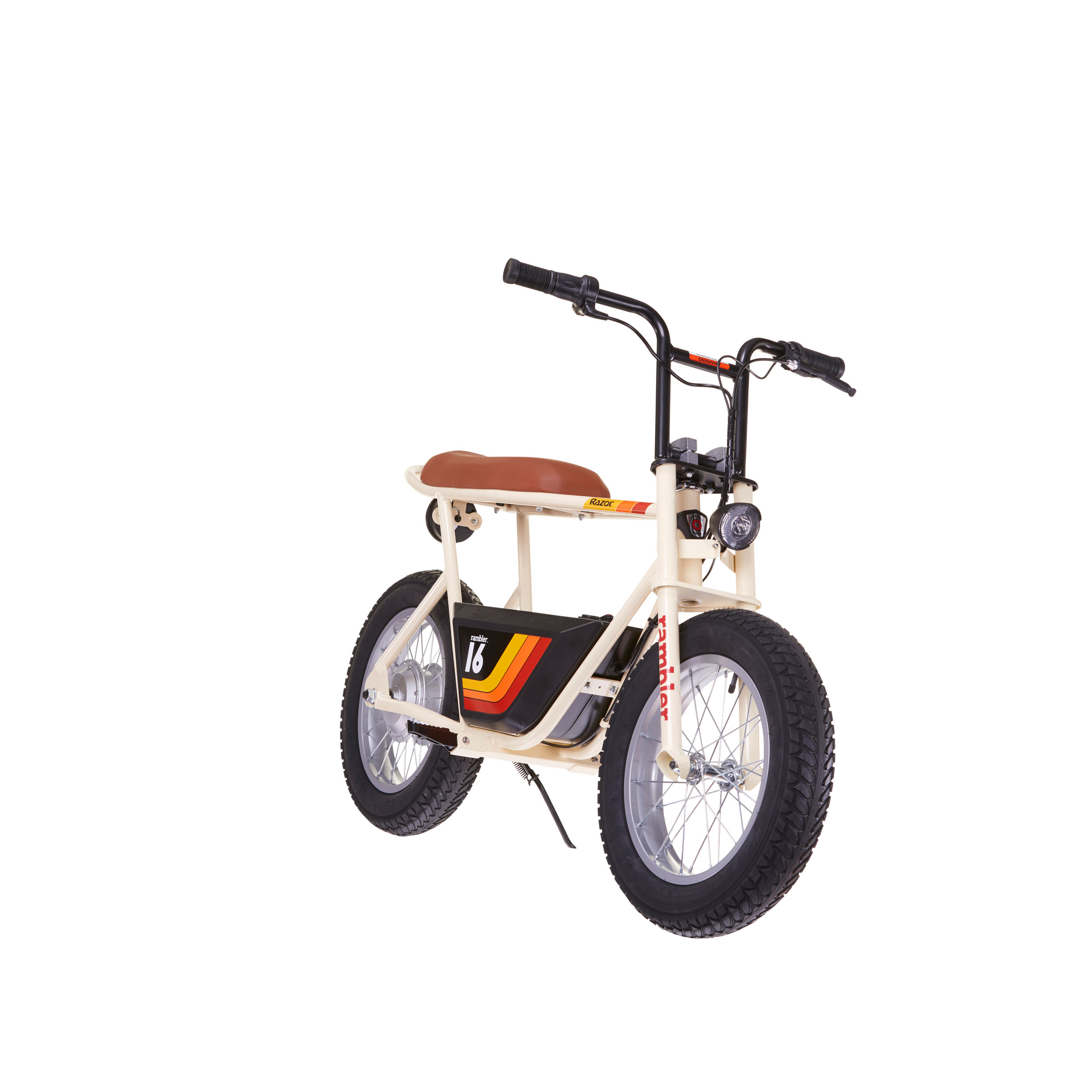  Razor Rambler 16 – 36V Electric Minibike with Retro Style, Up  to 15.5 MPH, Up to 11.5 Miles Range, Wide, Rugged 16 Air-Filled Tires,  Powerful 350 Watt Hub-Driven Motor : Everything Else