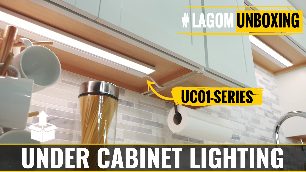 thumbnail video image 2 of Inlight 18-inch LED Under Cabinet Lighting, Hardwired or Plugged-in, 2700K/4000K/5000K, Power Cord Sold Separately, Black, UC0118BK27, 2 of 11