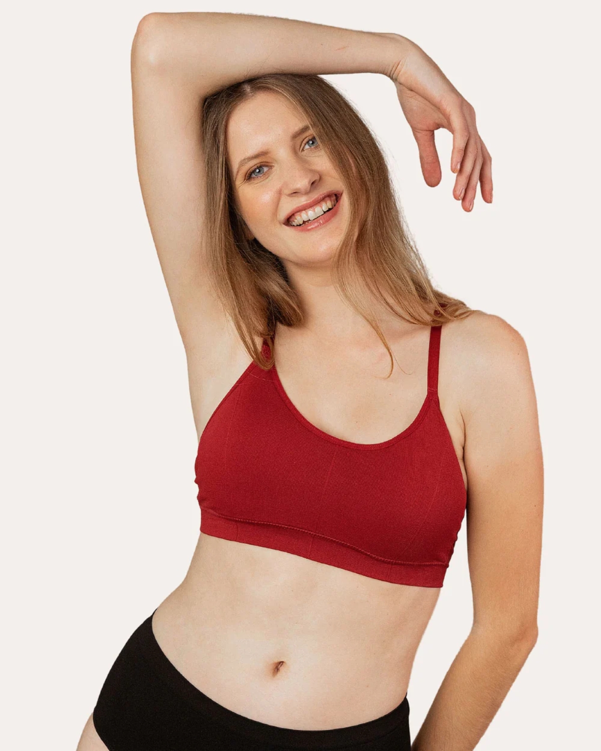 thumbnail video image 2 of Coobie Scoopneck Full Coverage Yoga Bra 9147,Beaujolais,One Size, 2 of 8