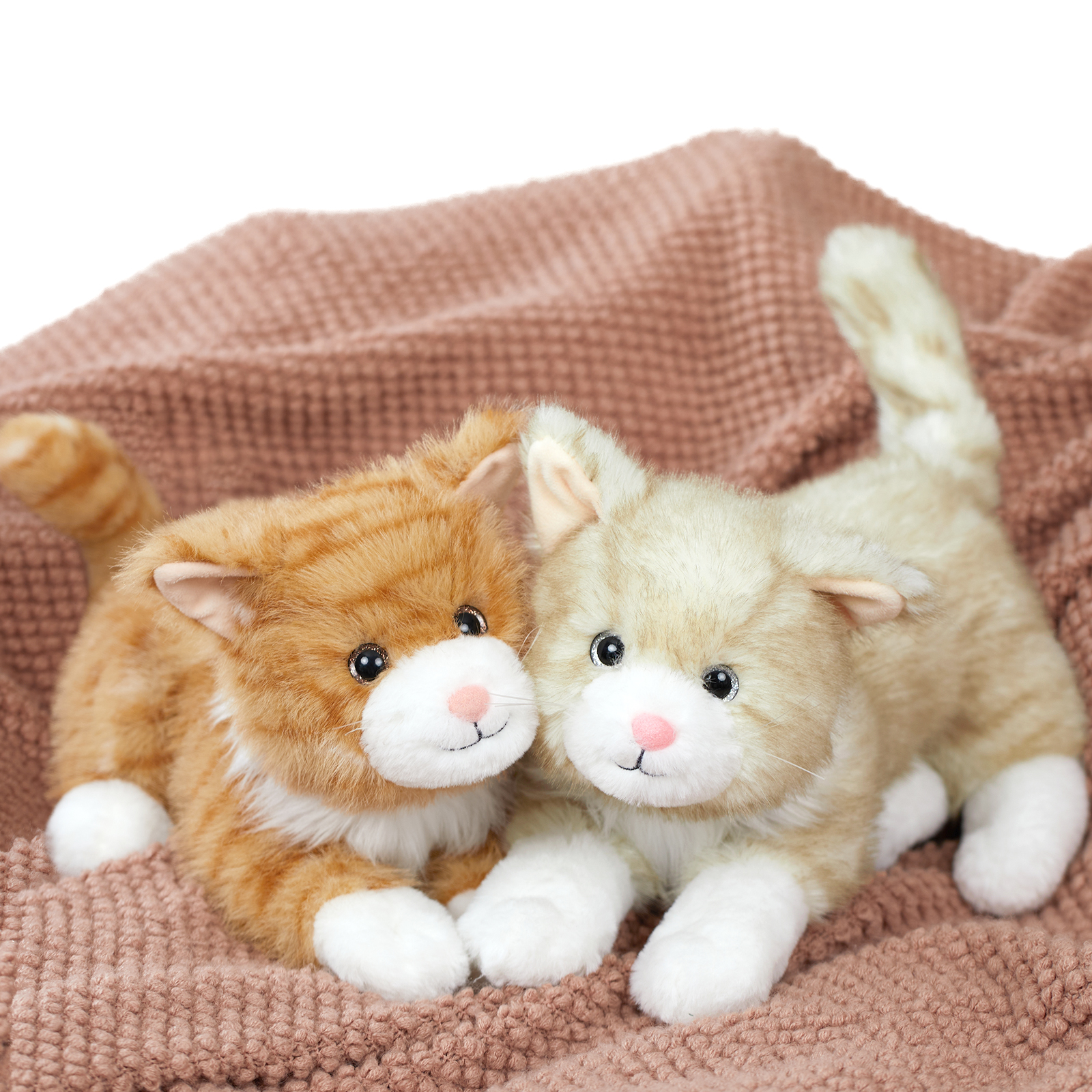 thumbnail video image 2 of MorisMos 2Pcs Cat Stuffed Animals, 14" Realistic Cat Plush Toys, 2 of 8