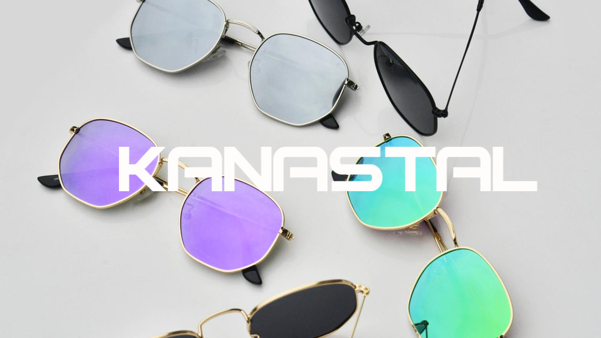 thumbnail video image 2 of KANASTAL Sunglasses for Women and Men, Polarized Square UV Protection, Trendy Metal Frame Hexagon Sunglasses(Brown), 2 of 8