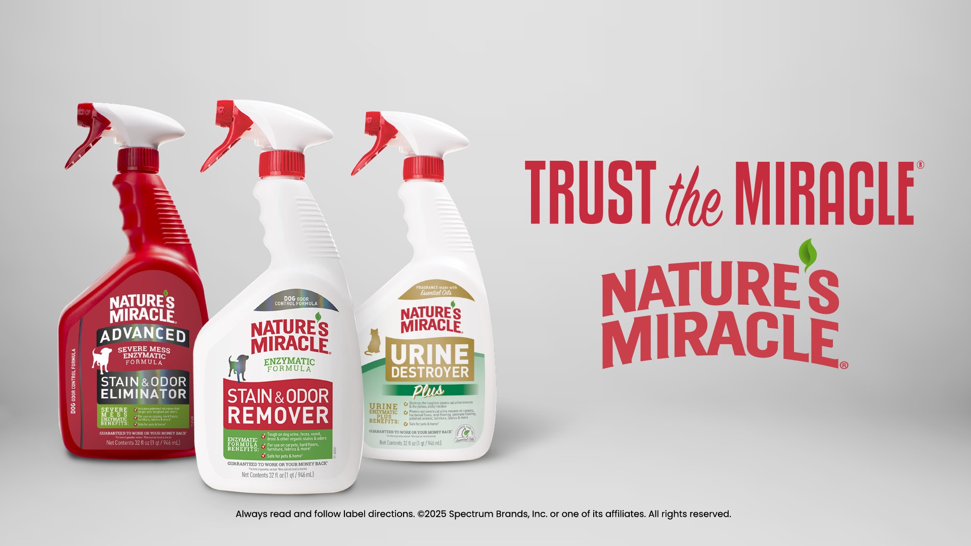 thumbnail video image 2 of Nature's Miracle Dog Stain and Odor Remover for Carpet, Hard Floors, Fabric and Furniture, 24 oz, 2 of 9