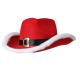 thumbnail video image 2 of Baqcunre Cowboy Hat, Christmas Hat Santa Hats Adult Christmas Feather with Led Lights Cowboy Hat Red Western Cowboy Red Hat Santa Trimmed Lights Hat, Cowgirl Hat, Cowboy Hats for Women, 2 of 7