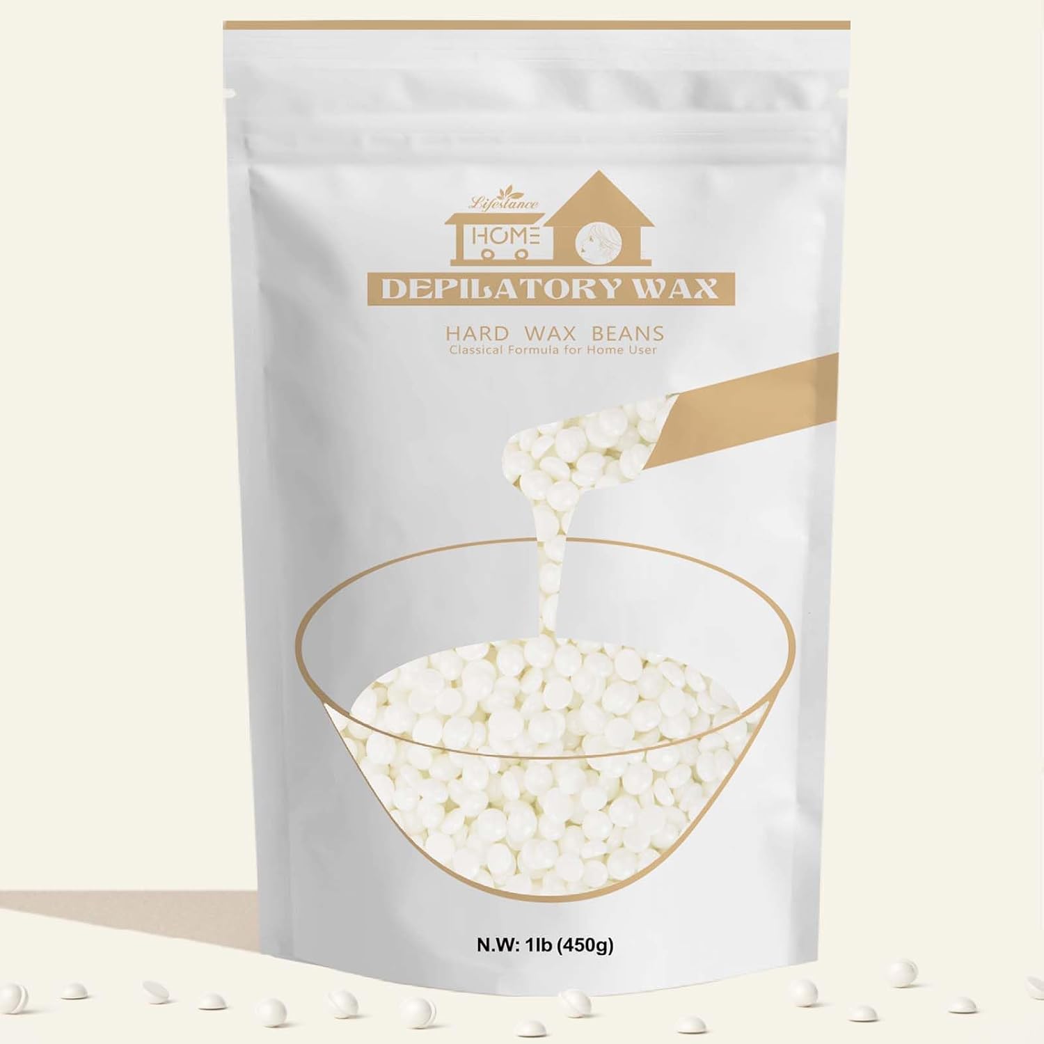 thumbnail video image 2 of Lifestance Pearl White Wax Beads, 1lb Unscented Hard Wax Beans for Coarse Hair Removal on Face, Eyebrow, Brazilian Bikini, Sensitive Skin at Home, 2 of 9