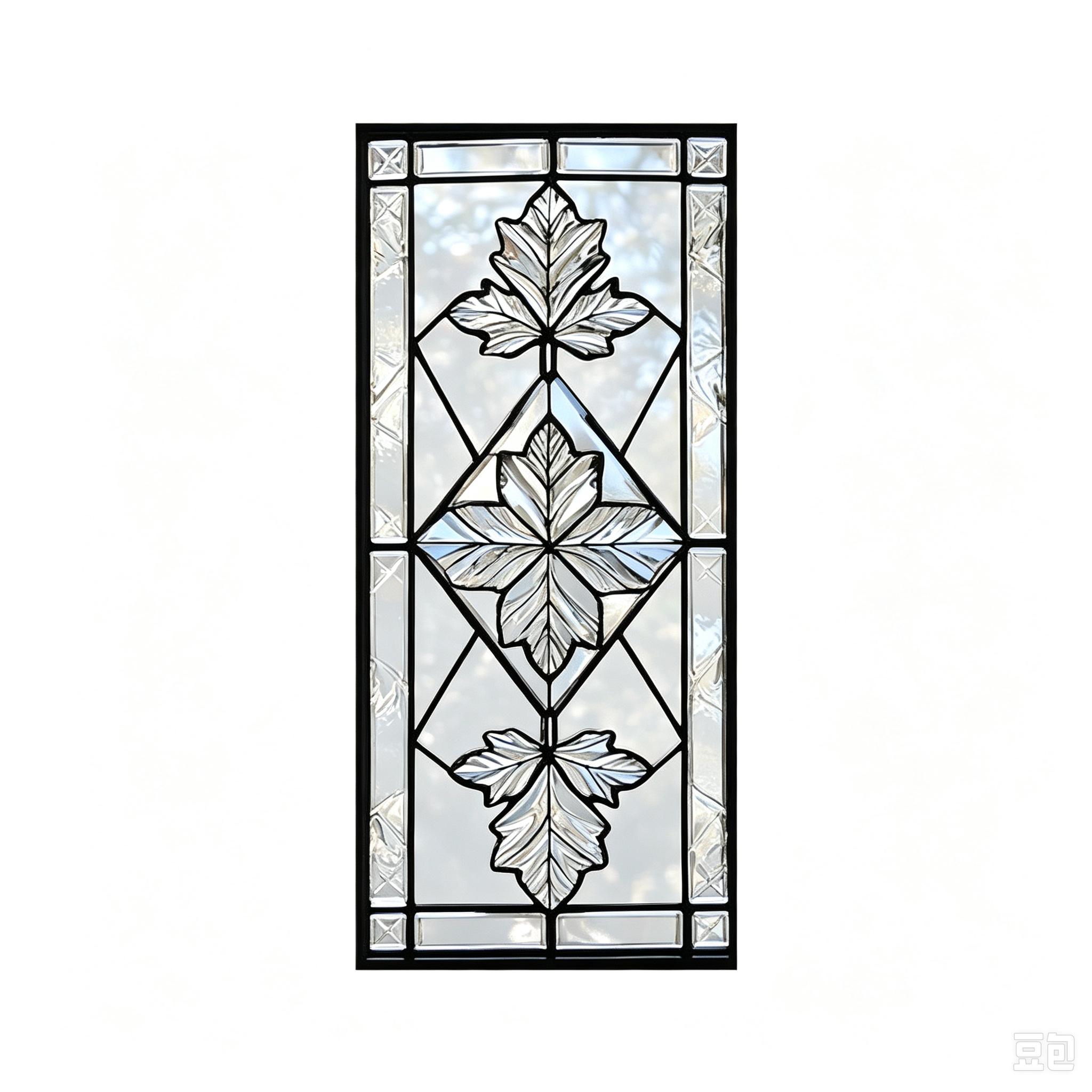 thumbnail video image 2 of Diamond Geometry Stained Glass Window Film, 17.7 x 39.3 Inch Static Cling Privacy Film, Sun Blocking Removable Decor Glass Cover for Bathroom Living Room Home Decoration, 2 of 7