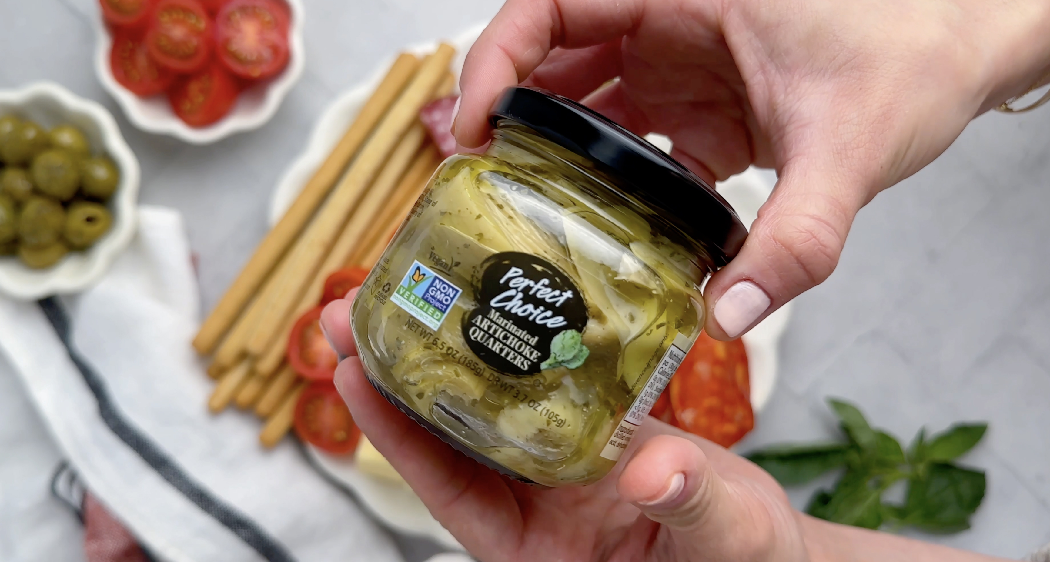 thumbnail video image 2 of Perfect Choice Artichoke Quarters Marinated - Great for Salads, Pizzas & More - 6.5 oz - Pack of 3, 2 of 7