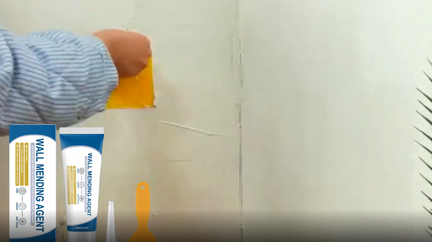 thumbnail video image 2 of Wall Repair Paste,Drywall Repair Kit,2026 Wall Mending Agent Repair Kit 100g With Scraper,Multi-Functional Wall Filler,Portable Patch Kit Home Improvement For Interior Wall Holes Cracks., 2 of 10