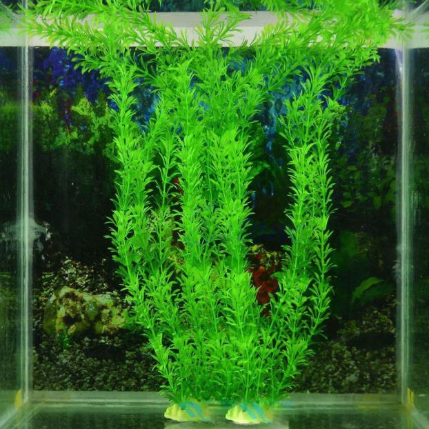 thumbnail video image 2 of CoreLiving Artificial Aquarium Plants for Fish Tank Tall Large Realistic Plastic Underwater Decorations Ornaments Safe for All Betta Fish 1 Piece, 2 of 6
