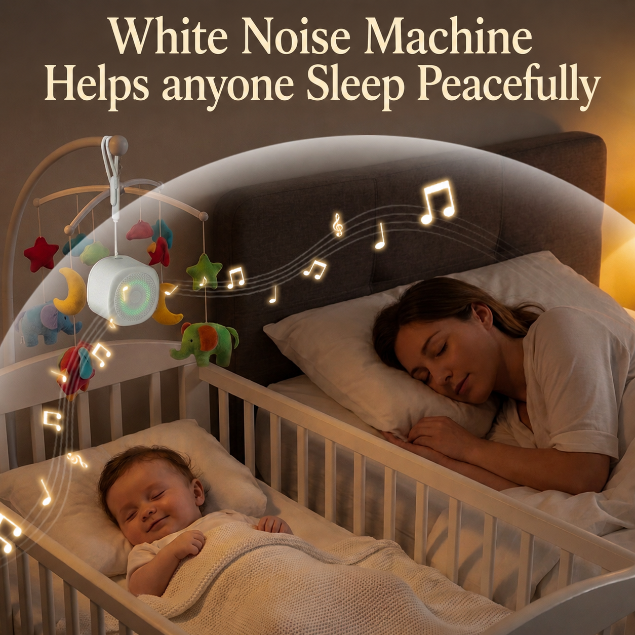 thumbnail video image 2 of Mini Sound Machine, Portable White Noise Sound Machine for Sleep, White Noise for Baby & Adult with 20 Soothing Sounds, 7 Color Night Light, 4 Timers Memory Function for Travel Camping Home Office, 2 of 10