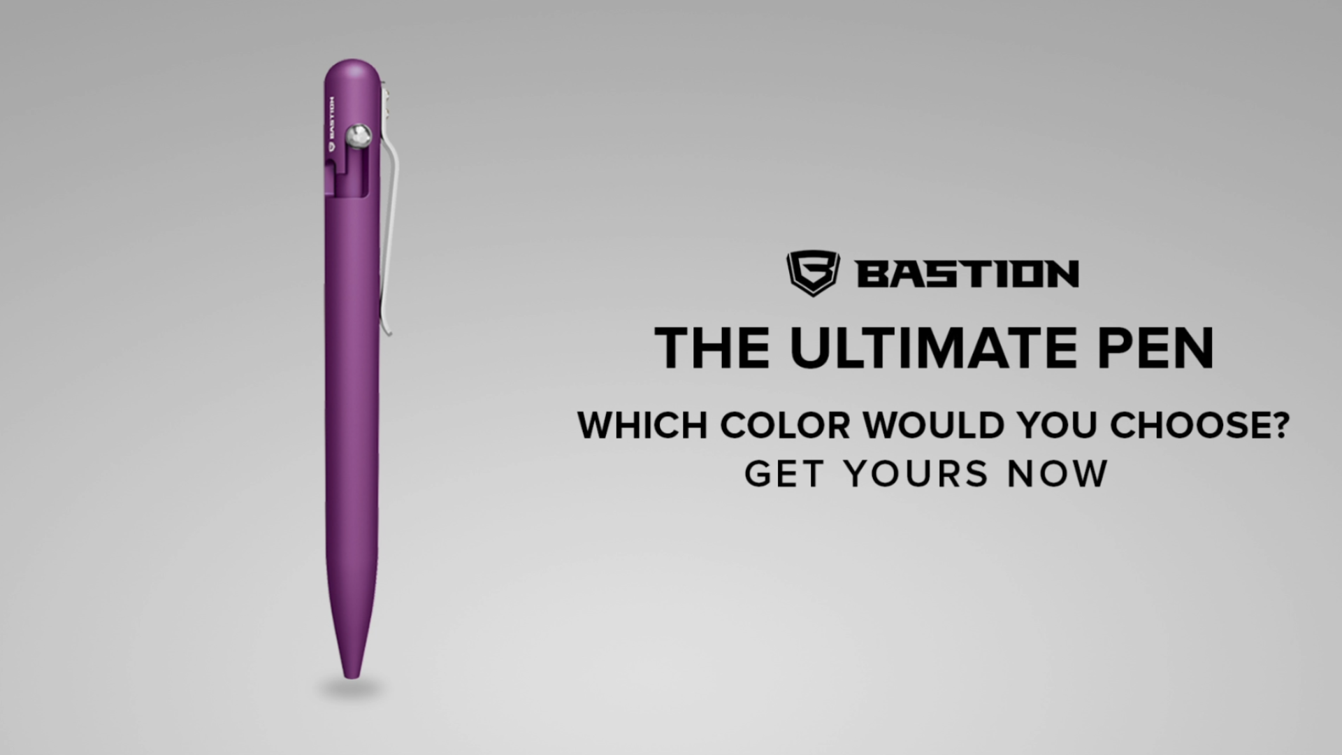 thumbnail video image 2 of BASTION® Luxury ALUMINUM Bolt Action Pen, Durable Professional Ballpoint Pen with Fine Tip, EDC Pen, Ink Refillable Pen, 2 of 11