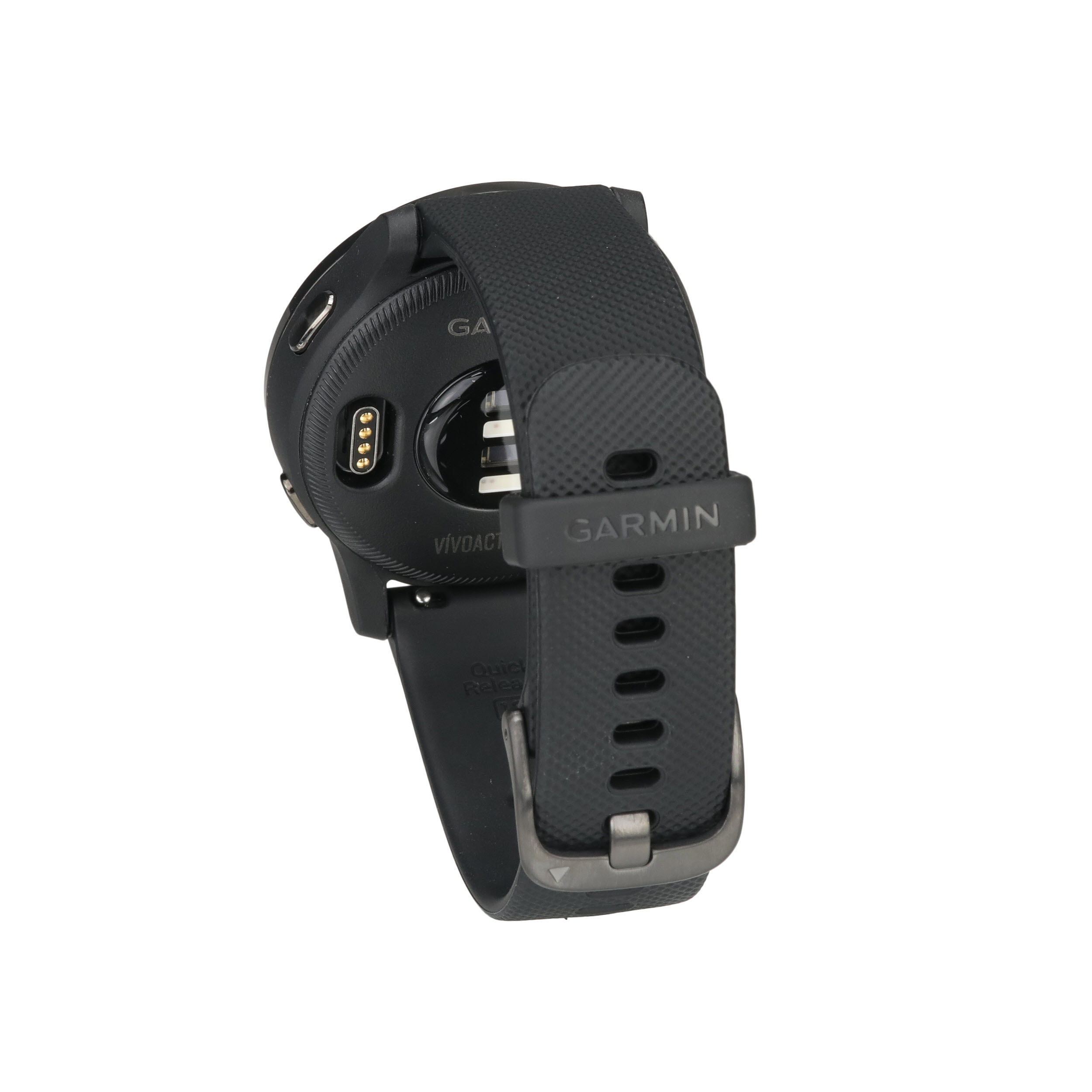 Garmin 10-N2172-11 Vivoactive 4S GPS Smartwatch Slate Stainless Steel Black  Band