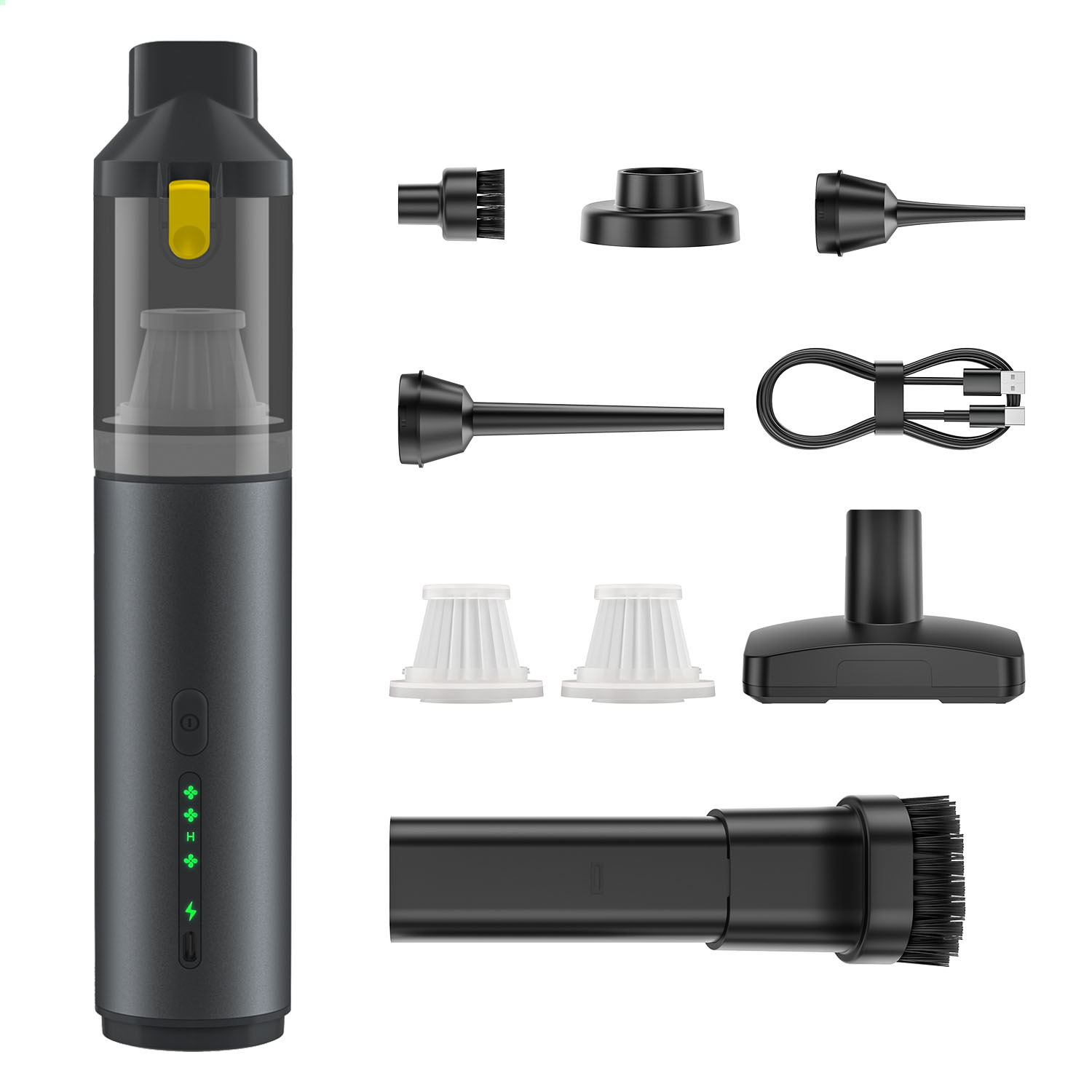 thumbnail video image 2 of Handheld Car Vacuum Cordless, 20000PA Strong Suction, 4-in-1 Portable Rechargeable Mini Vacuum with Accessories for Small Jobs, Car, Office Desk, Keyboards, 3 Suction Modes, 2 of 8