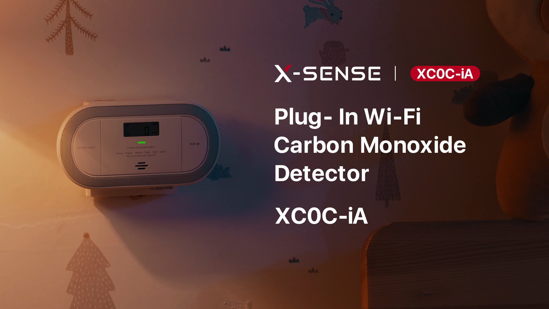 thumbnail video image 2 of X-Sense Wi-Fi Plug-in Carbon Monoxide Detector with AAA Battery Backup, No-Cost App Notifications, XC0C-iA, 1-Pack, 2 of 9