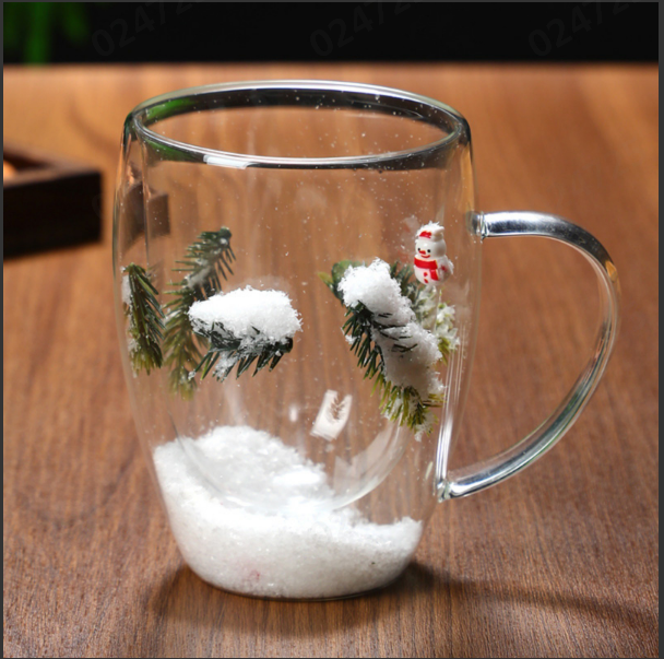 thumbnail video image 2 of Christmas Gifts for Women and Men – Cute Snowflakes Glass Espresso Cups with Handle, Funny Double-Walled Coffee Mugs, Festive Socks, and Decorative Gifts Suitable for Family, Friends and Children（C）, 2 of 4