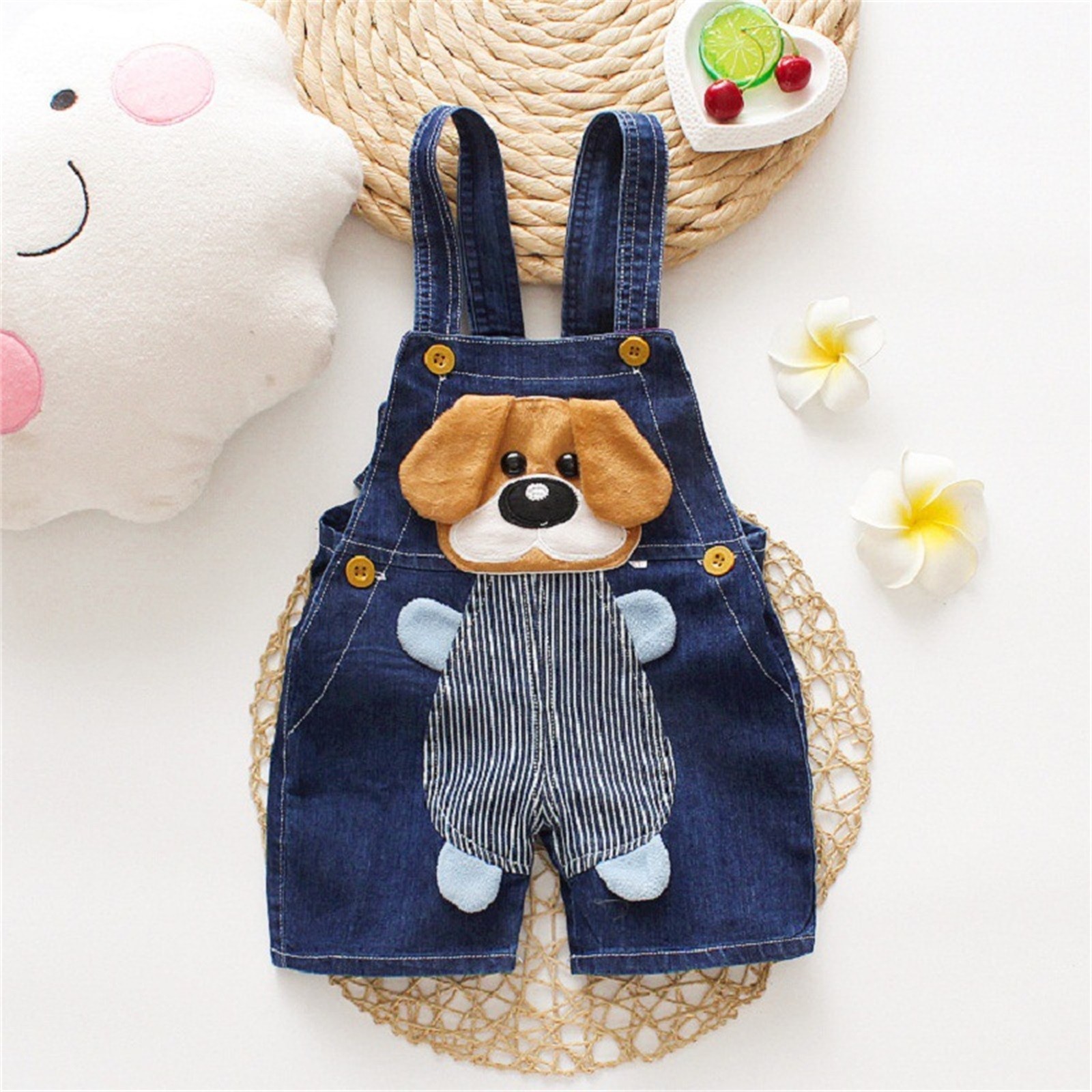 thumbnail video image 2 of THJRPQJFD Suit for Kids Toddler Baby Long Sleeve Onesies 6-9 Months Girls and Boy's Denim Suspender Jeans Overalls Jean Overall Summer with Cute 3d for Baby Girl and Boy Cool Denim Teen Girl Trendy, 2 of 4