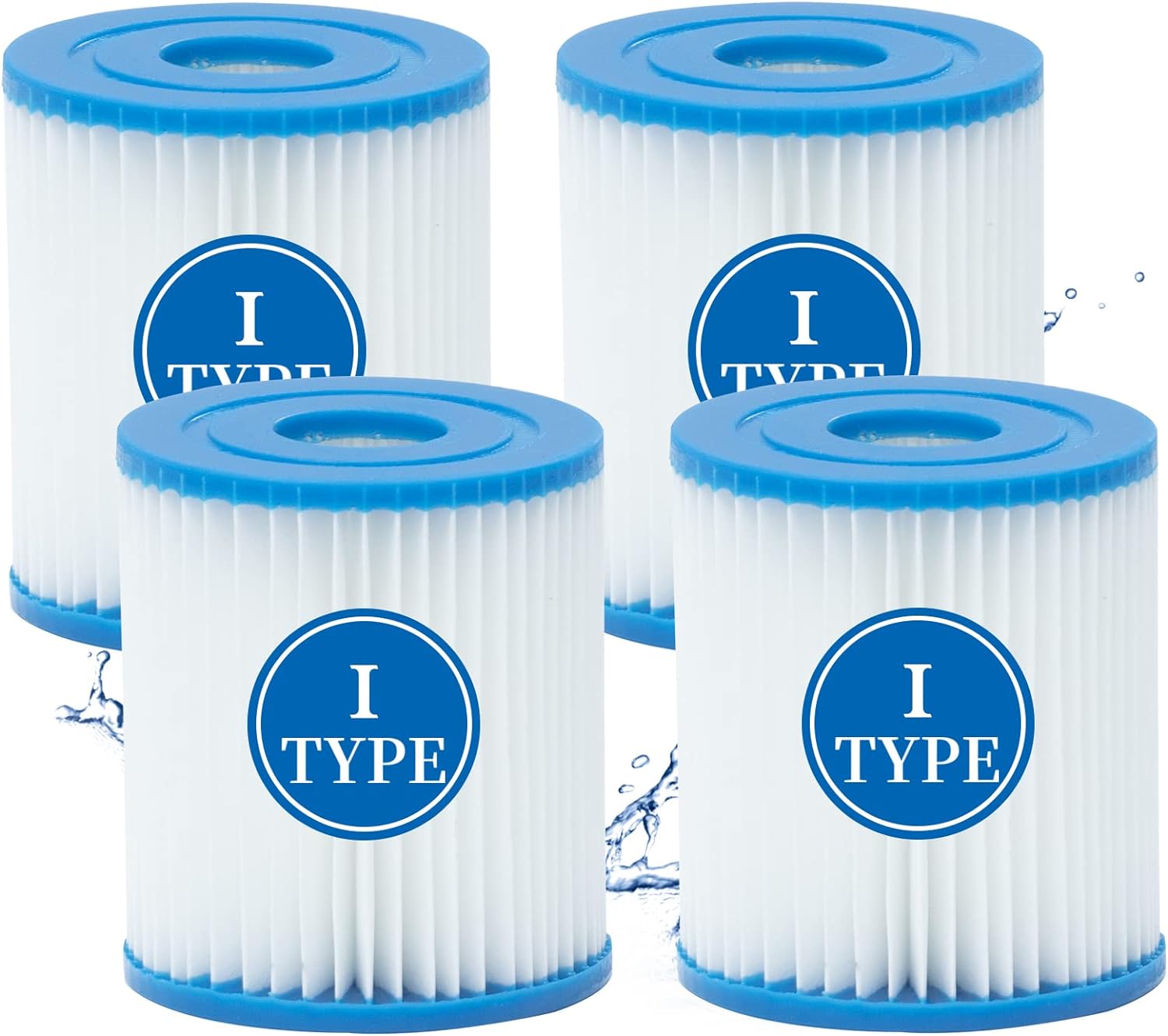 thumbnail video image 2 of DSTESS Type I Pool Filter Cartridge, Replacement Filters Cartridge for 58093, for Swimming Pool Filter RX330 Filter Pump, for 300/330 Gal/H Filter Pumps(4 Pack), 2 of 7