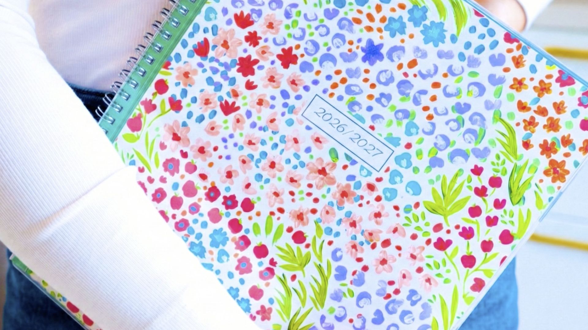 thumbnail video image 2 of Blue Sky 2026-2027 Weekly and Monthly Academic Year Teacher Lesson Planner Calendar With Clipboard, July 2026 - June 2027, 8.5" x 11", Hard Cover, Wirebound, Laminated Tabs, Miah, 2 of 10