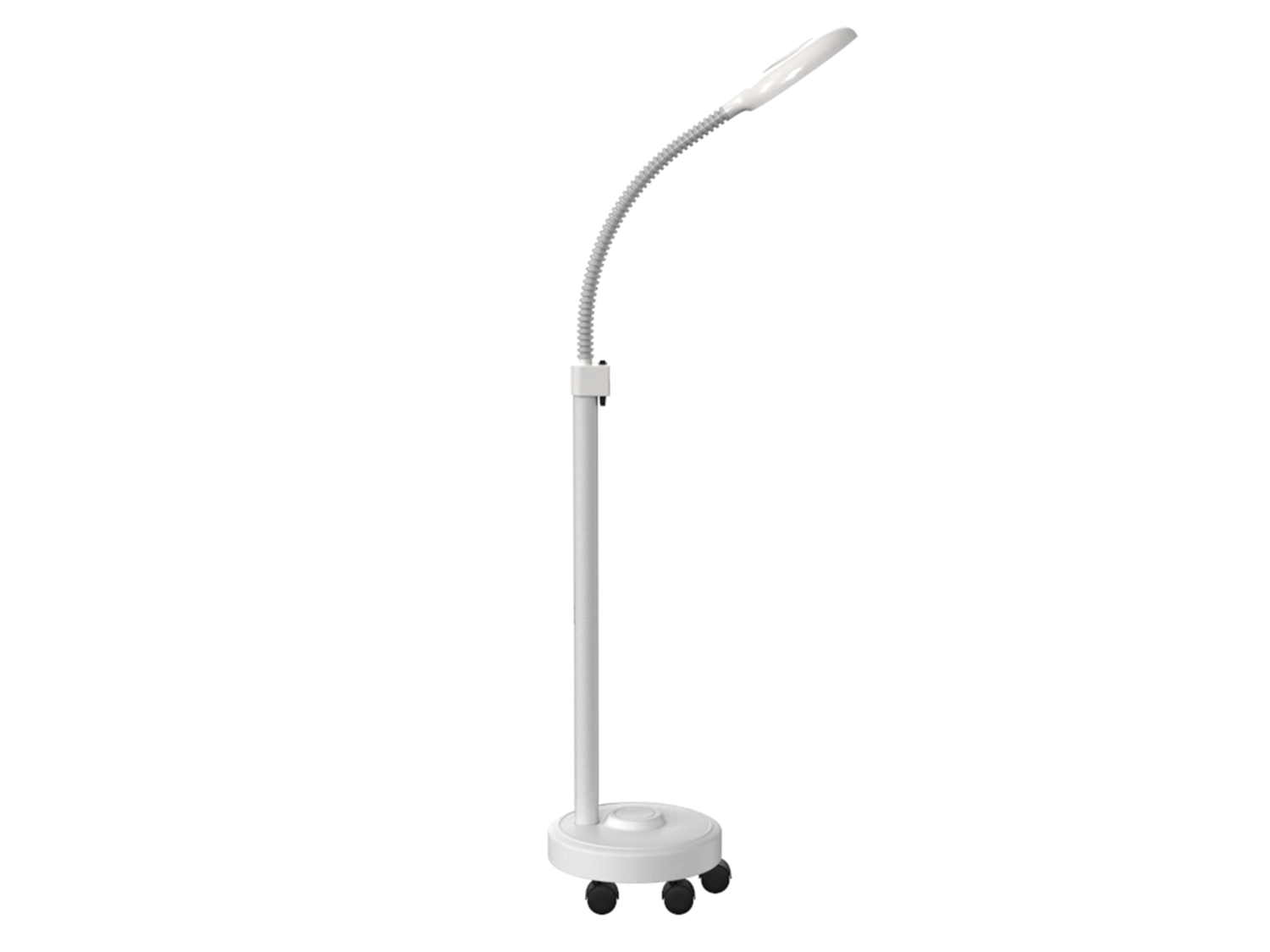 Ejoyous Magnifying Floor Lamp, 5X Glass Lens LED Magnifier Facial Light  Rolling Floor Standing Salon Beauty Skincare Tattoo Manicure Equipement  with Adjustable Gooseneck - White 