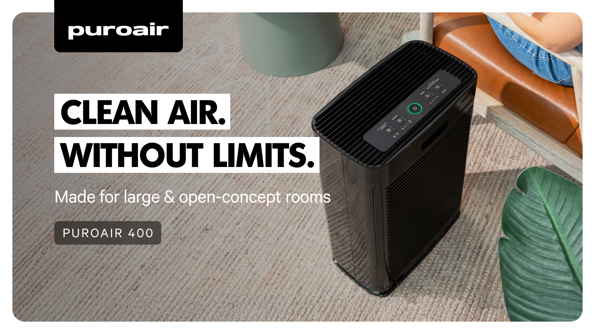 thumbnail video image 2 of PuroAir 400 HEPA Air Purifiers for Home Large Rooms - Covers 2,000 Sq ft, 2 of 9
