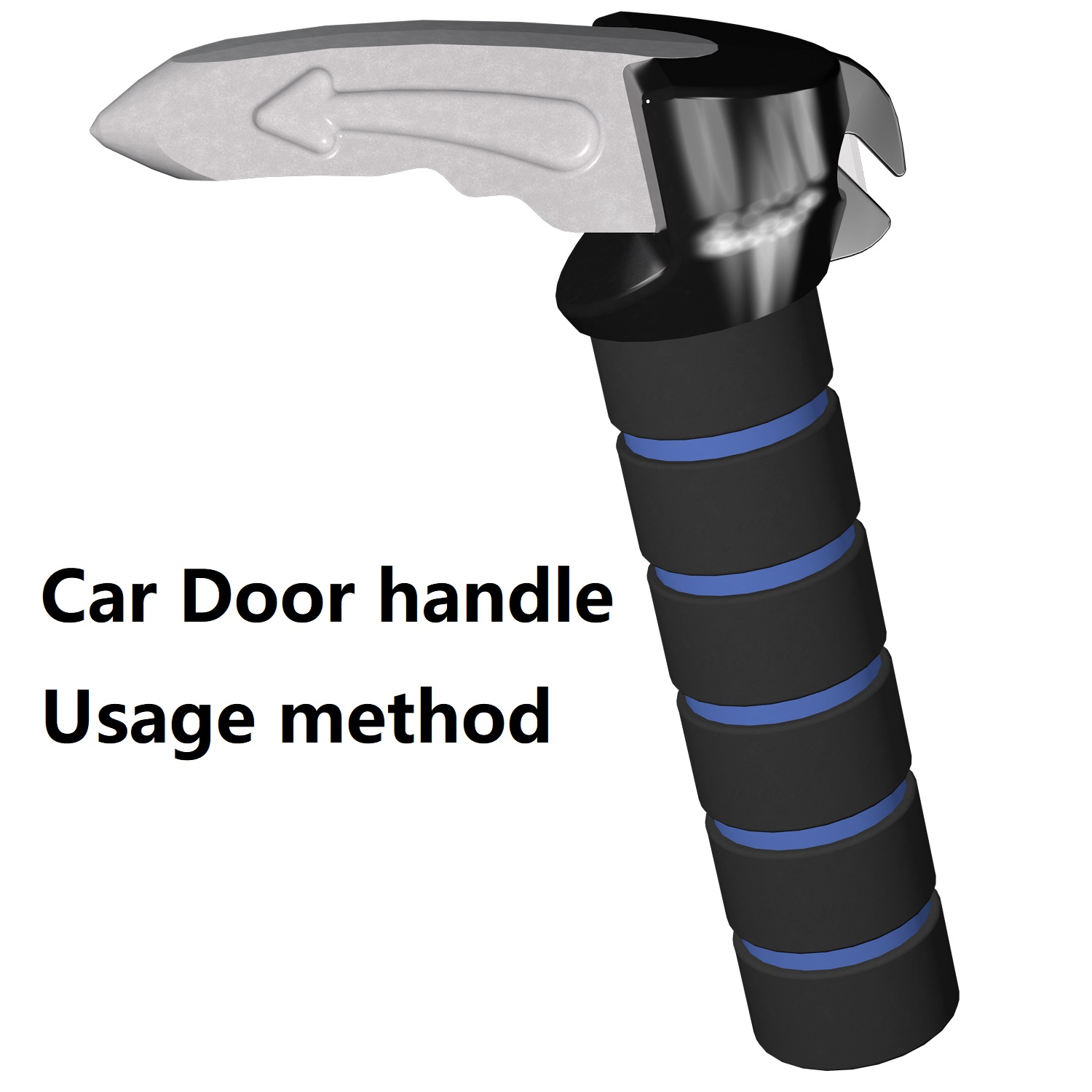 thumbnail video image 2 of 3 in 1 Car Door Handle Assist For Elderly,Car Door Handle For Elderly,Vehicle Support Assist Handle with Window Breaker and Seat Belt Cutter, Car Door Automotive Handle Standing Aid Cane, 2 of 9