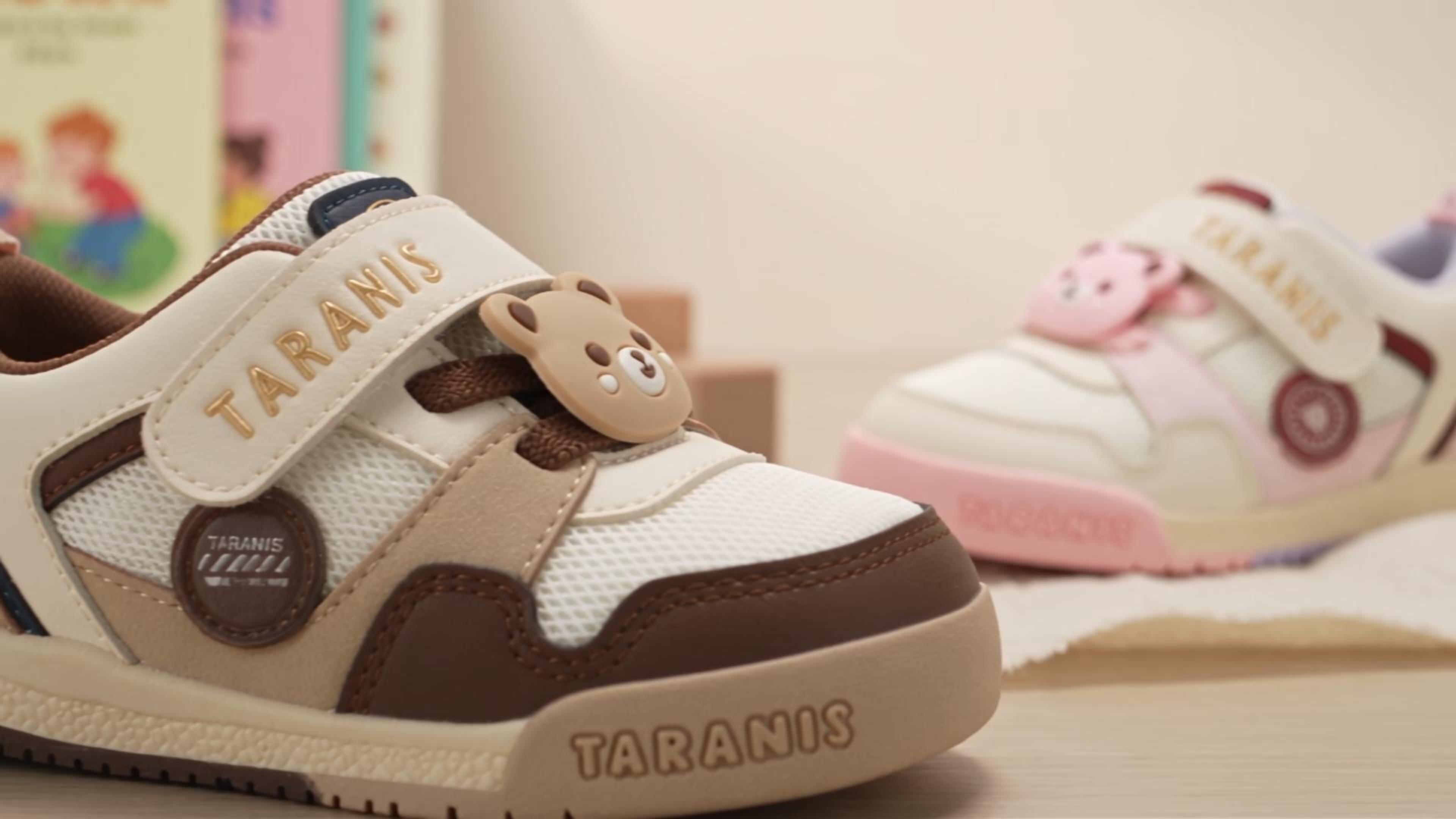 thumbnail video image 2 of TARANIS Toddler Sneakers for Boys and Girls, Wide Toe Box Closed Toe Shoes, Mesh Upper, 2 of 9