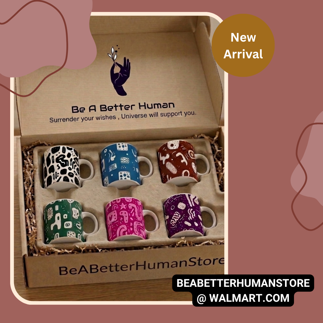 thumbnail video image 2 of Set of 6 Doodle Art Ceramic Mugs 11oz, Multicolored, 2 of 5