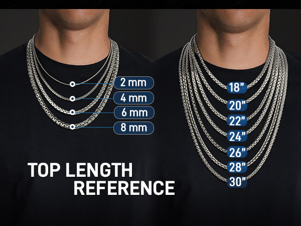 thumbnail video image 2 of ChainsProMax Stainless Steel Black Plated Box Chain Mens Necklace 4mm 24" Lobster Clasp, 2 of 7