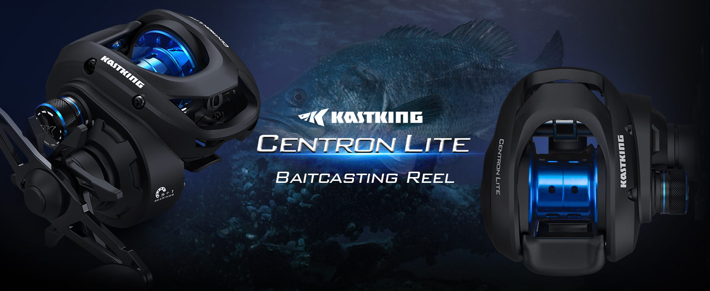 thumbnail video image 2 of KastKing Left Baitcasting Fishing Reel –Glass Fiber Infused Nylon Frame –7.1:1 -Centron Lite, 2 of 10