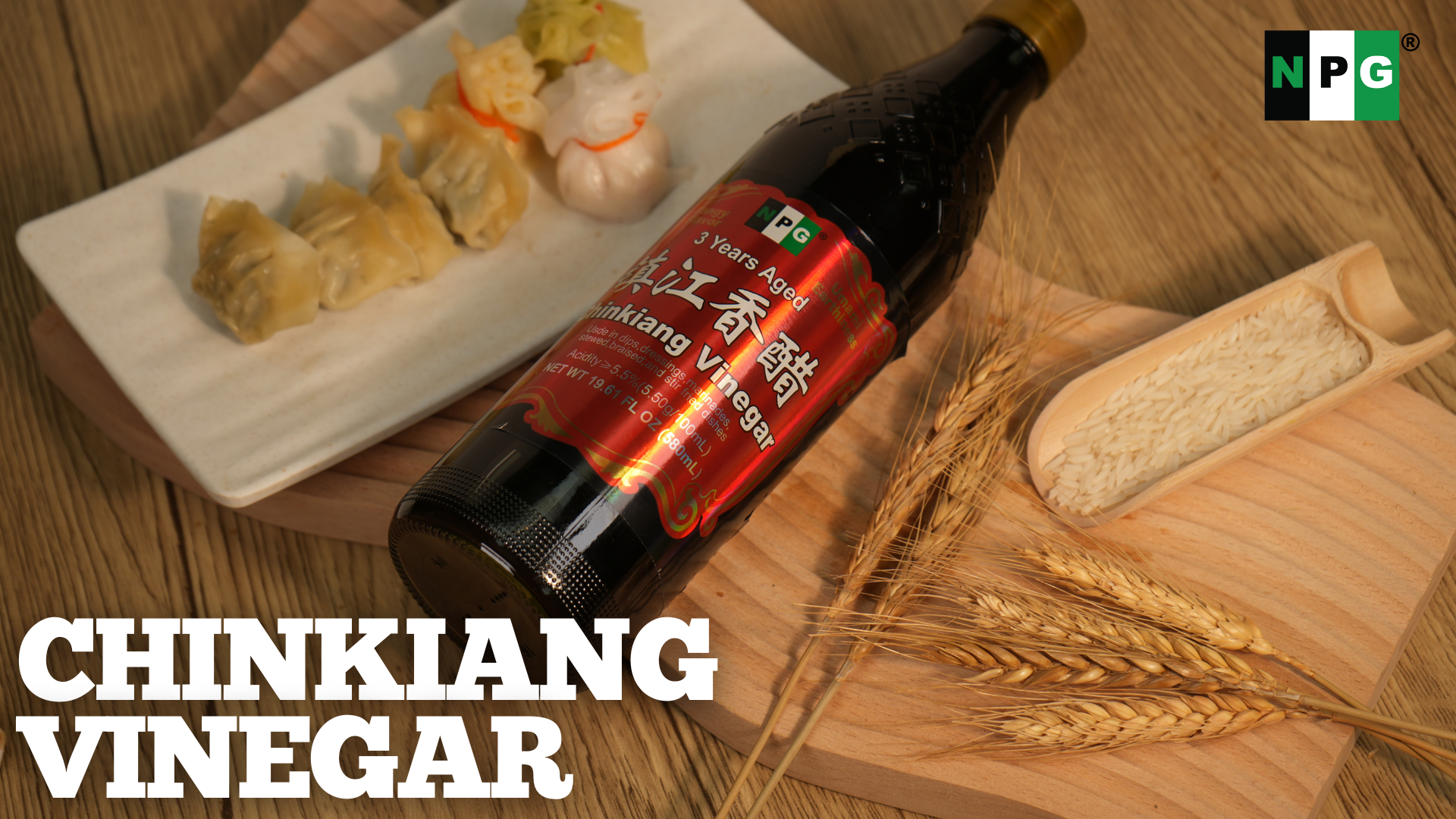 thumbnail video image 2 of NPG Premium Authentic Chinkiang Vinegar 19.61 Fl Oz (580ml), 3 Years Aged Zhenjiang Black Rice Vinegar, Naturally Brewed Chinese Black Vinegar For Dumplings, Xiao Long Bao, Sushi, Salad, Marinade, 2 of 7
