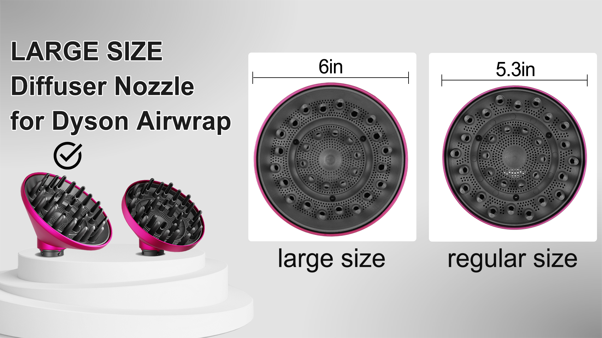 thumbnail video image 2 of AFDD Large Diffuser Attachment Compatible with Dyson Airwrap Upgraded Bigger Diffuser Nozzle to Dryer Faster and Define Curls Hair, 2 of 10