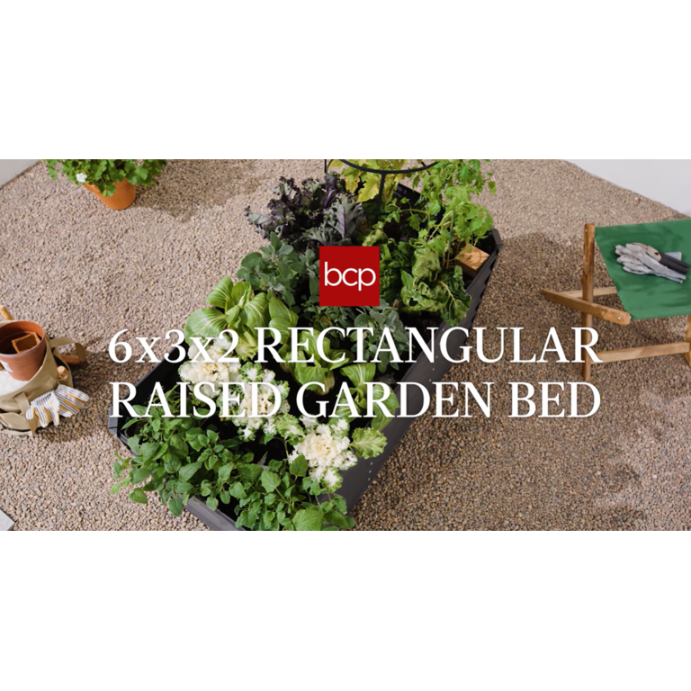 Best Choice Products 6x3x2 ft Outdoor Metal Raised Garden Bed