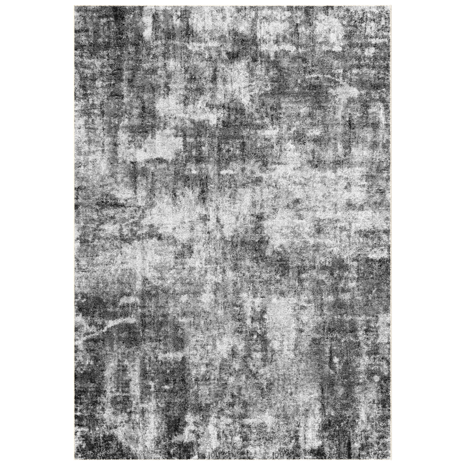 thumbnail video image 2 of Washable Area Rug for Living Room, NovDeco 9'x12' Non-Slip Neutral Abstract Gray Indoor Rugs, Low Pile Stain Resistant Carpet for Bedroom Kitchen, 2 of 11