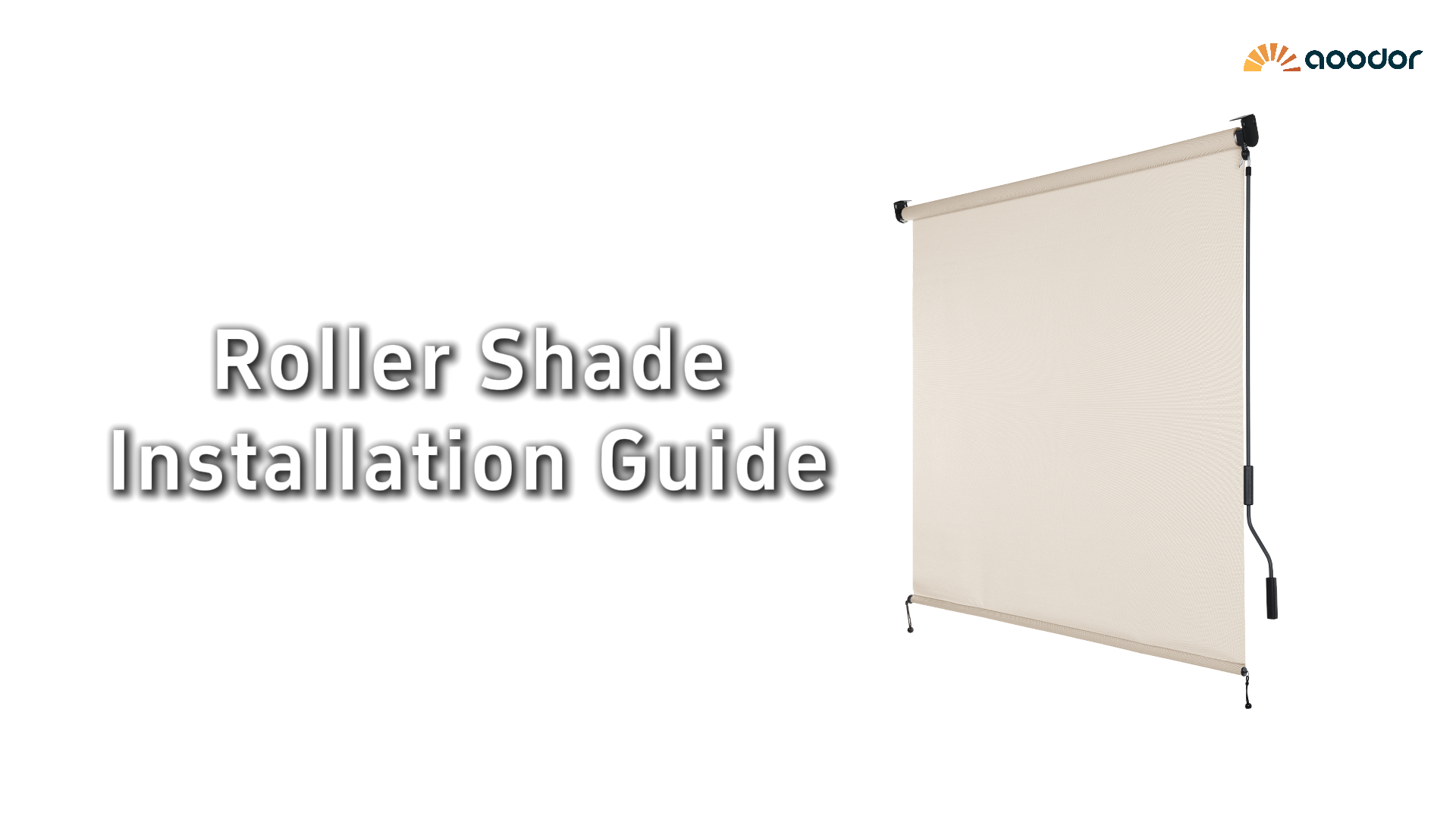 thumbnail video image 2 of Aoodor Solar Fabric Outdoor Blinds, 7'W x 8'H, 5% Openness - Superior to HDPE Fabric, 2 of 12