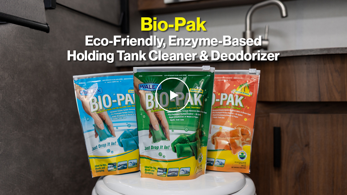 thumbnail video image 2 of Walex Bio-Pak RV & Marine Toilet Treatment - 10 Rapid Dissolve Treatments - Alpine Fresh Fragrance, 2 of 9