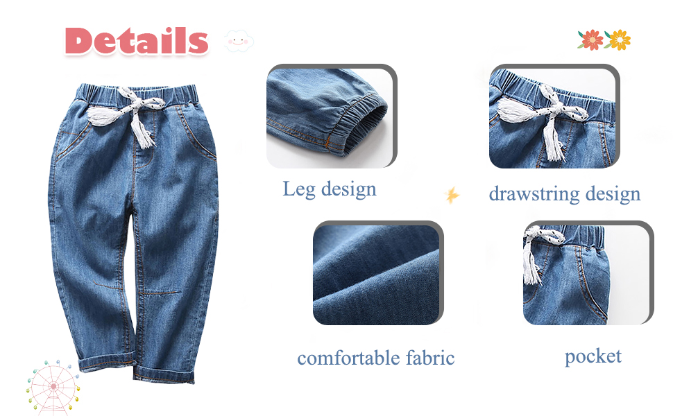 thumbnail video image 2 of THJRPQJFD Boys Size 6 Jeans Boys Jeans Size 8 Girls Ripped Jeans Yoga Pants Set Cute Girl Clothes Teen Girls Clothing Gifts for Her Birthday, Blue 7-8 Years, 2 of 10